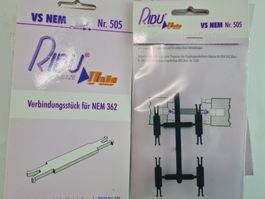 RIBU Nr. 505 Verbindungsstück NEM 362 Set 20 Stück 1:87