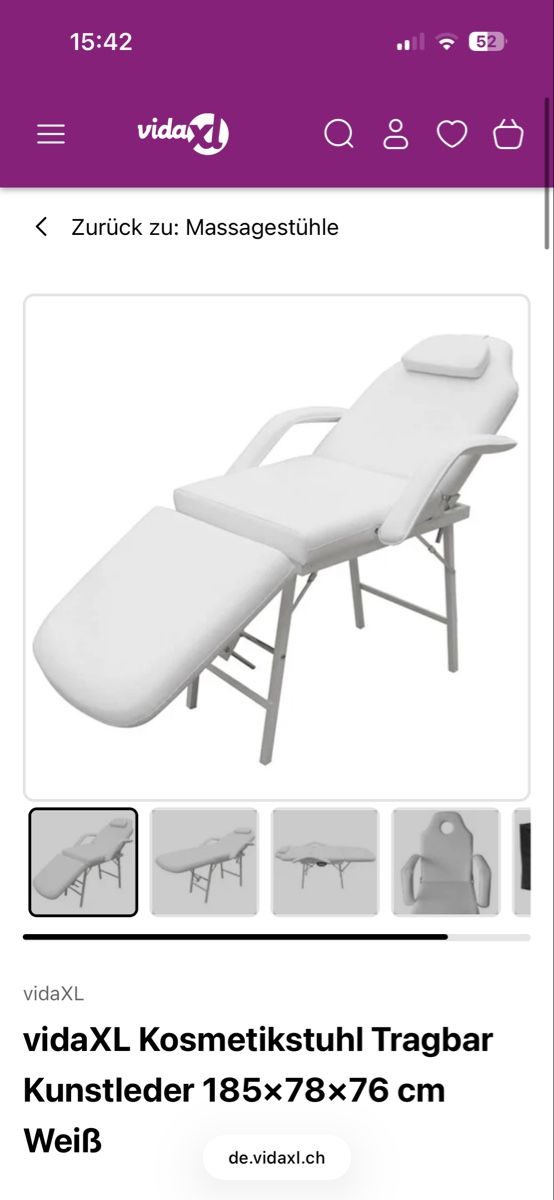 Lettini & sedie per cosmetici: Massagestuhl mit Armlehnen Klappbar – Nuovo (secondo la descrizione) da St. Gallen venduto da son_dm9n 3