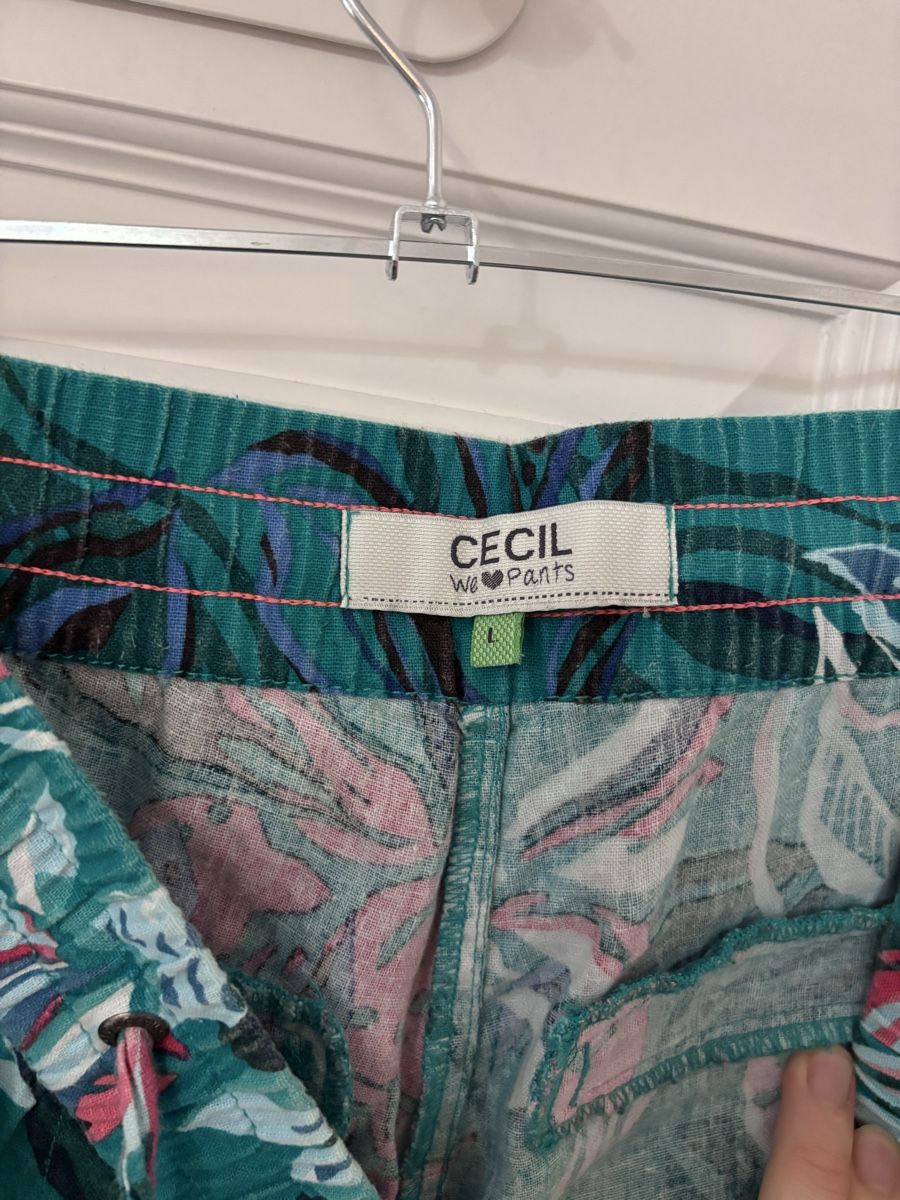 Cecil Pantaloni: Bunte Stoffhose aus Leinen (size L) – Usato da Zürich venduto da h3lloworld 4
