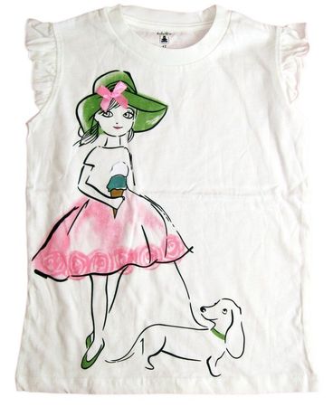 "Mädchen mit dem Hund" T-Shirt Gr. 86