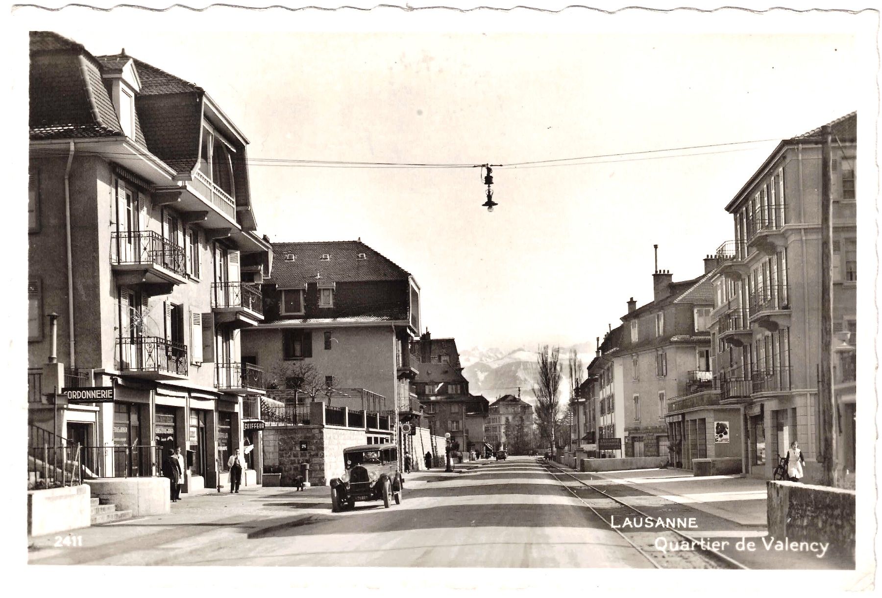 Cartoline postali: LAUSANNE - Quartier de VALENCY ca. 1935 (VD) – Usato da Oberdorf BL venduto da Hopfehuepfer