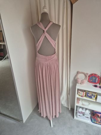 Abendkleid H&M rosa plissiert Grösse 42 guter Zustand