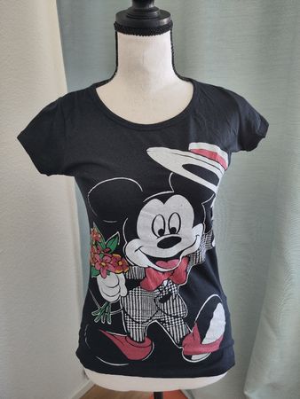 Damen T-Shirt Mickey Mouse schwarz Grösse S