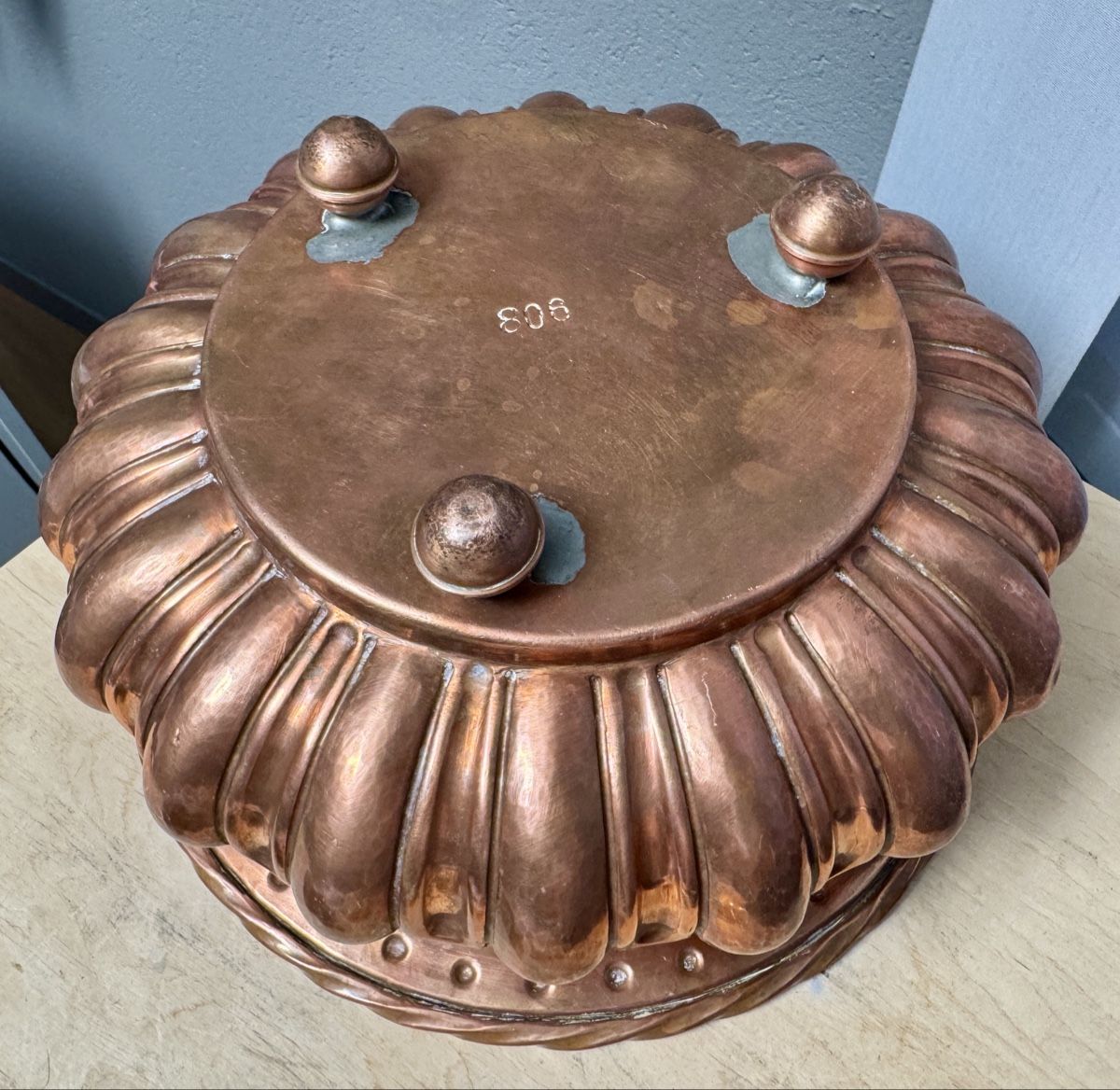 Blumentöpfe: Wunderschönes, antikes Kupfergefäss Blumentopf Übertopf – Gebraucht aus Rothrist von Luckywinner 3