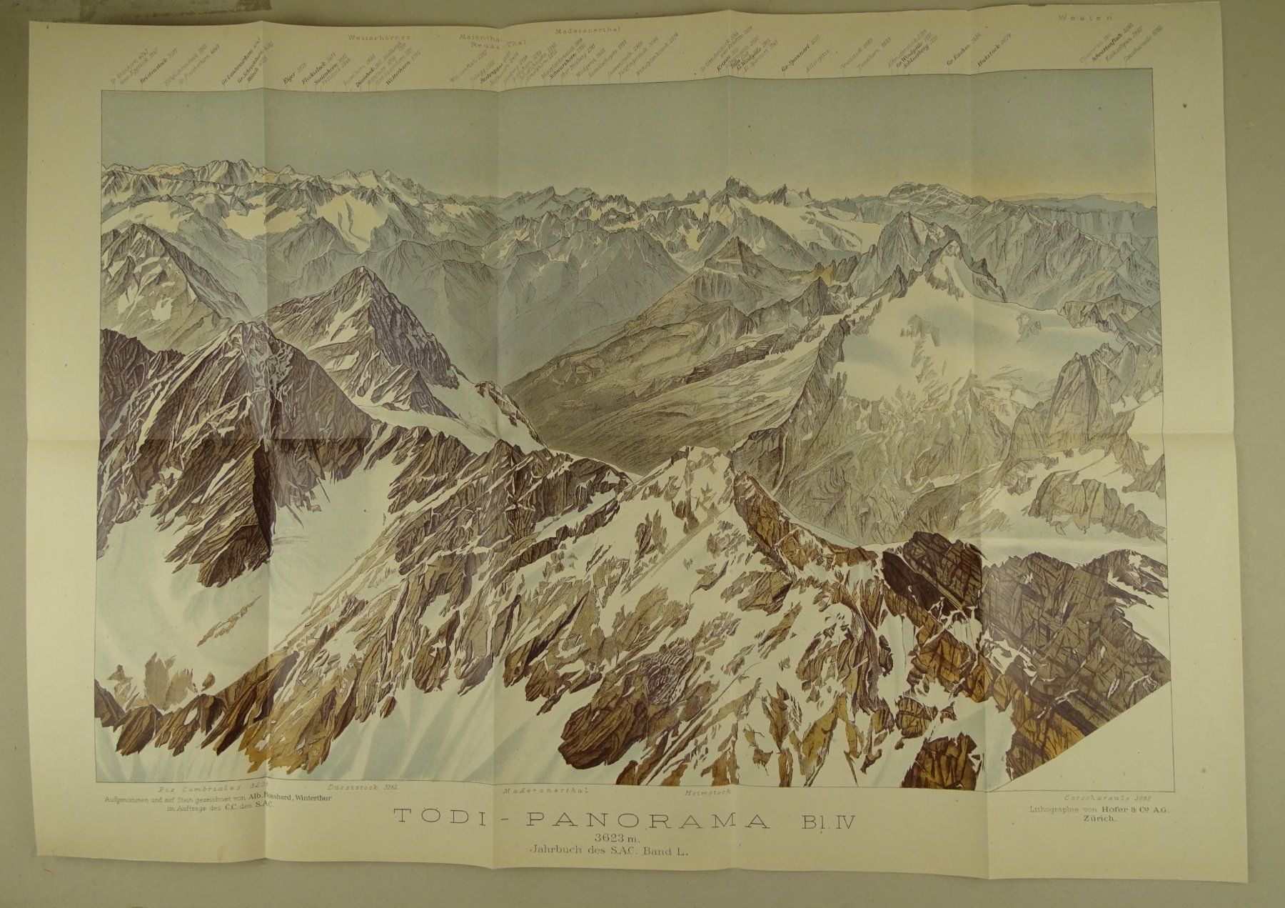 Libri: TÖDI PANORAMA, 2 BLÄTTER – Usato da Grüningen venduto da Kartensammler