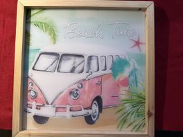 Bilderrahmen mit Bild VW Bulli