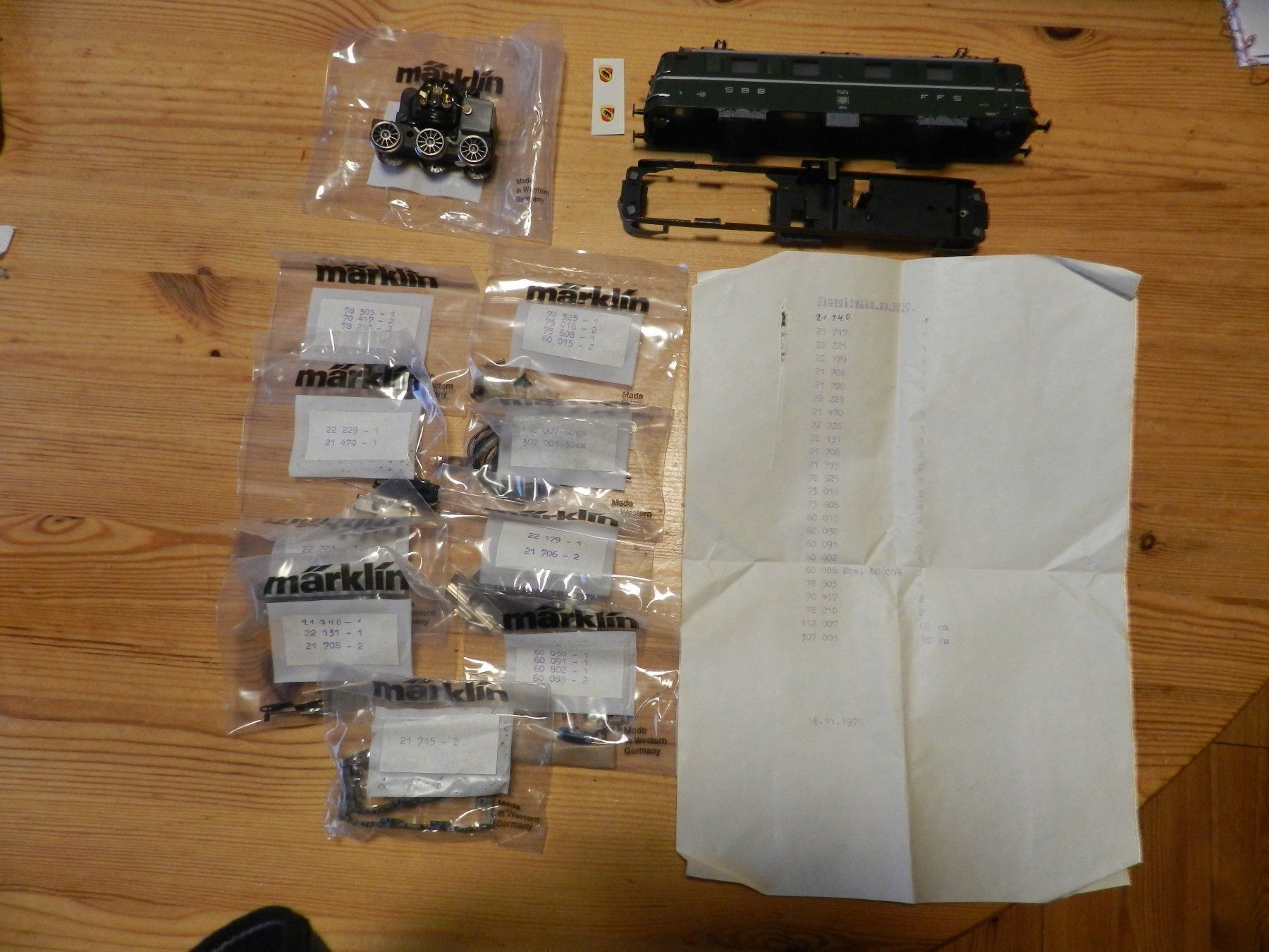 Märklin Modellini di ferrovie: H0 DC HAMO/Maerklin E-Lok Bausatz – Nuovo (secondo la descrizione) da Arzier-Le Muids venduto da elocin83
