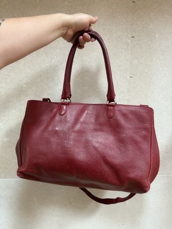 Handtasche Leder Rot Griesbach guter, gebrauchter Zustand