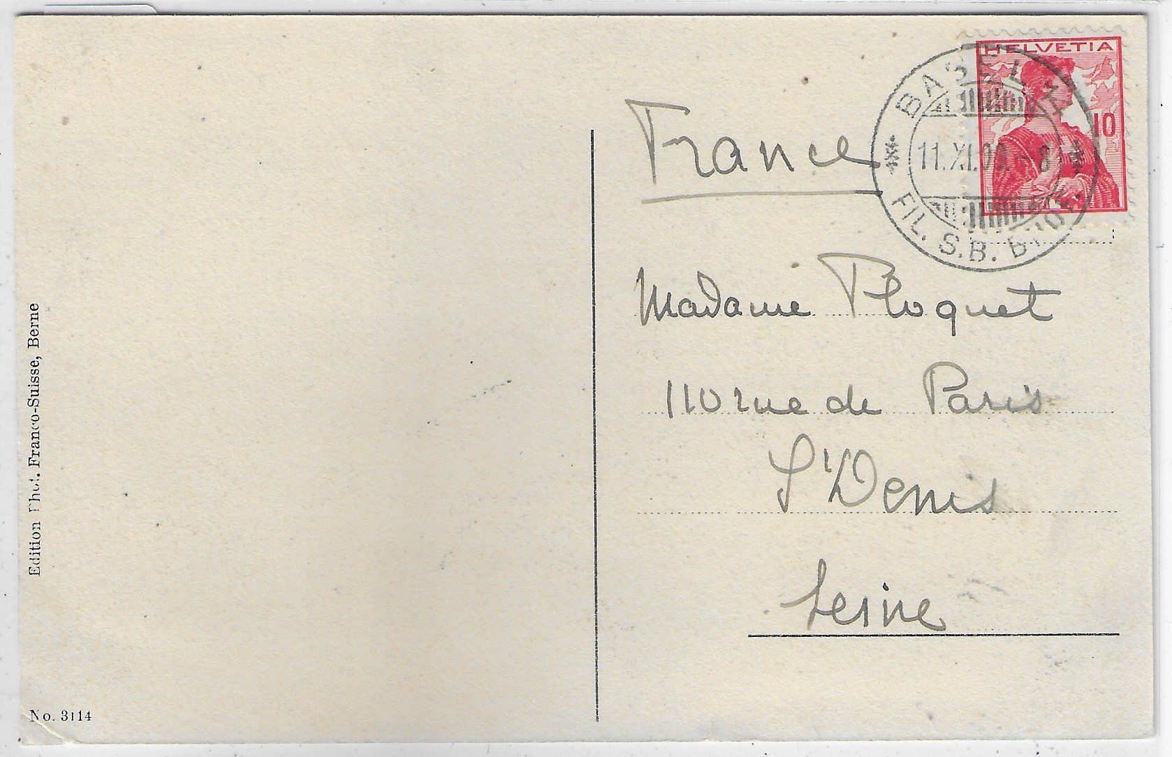 Cartoline postali: Basel - Rheindampfer mit Wettsteinbrücke – Usato da Ettingen venduto da Kartenplanet 1