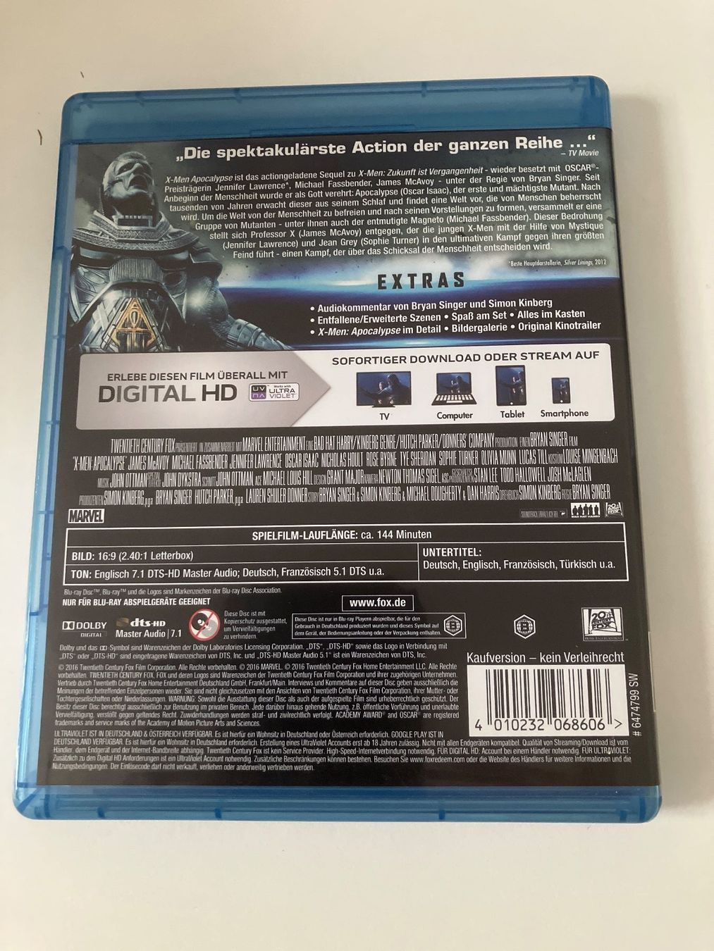 Alle DVDs: X-Men: Apocalypse (2016)  Blu-ray – Gebraucht aus Arbon von Sugofresser 1