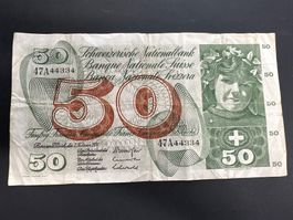 50 Fr.-Note Schweiz 1974