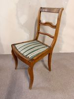 Antiker Biedermeier Landhaus Stuhl mit Polstersitz