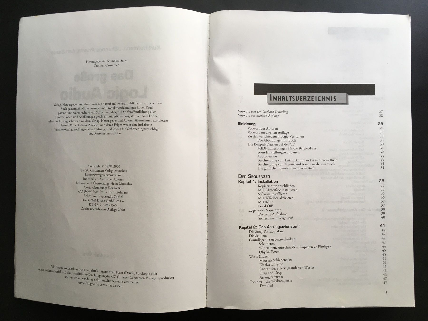 Libri: Hofmann/Prischl/Sasso: Das grosse Logic Audio Handbuch, 2000 – Usato da Basel venduto da loukash 4