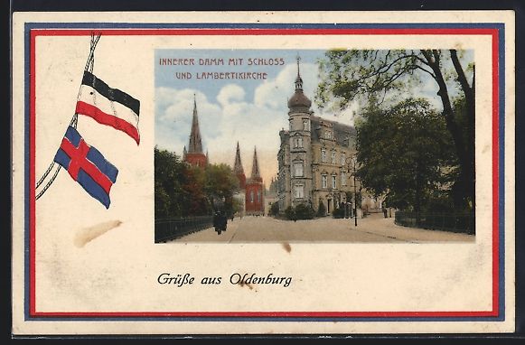 Cartoline postali: Grusskarten-AK Oldenburg / O., Schloss u – Usato da Berlin venduto da bartko-reher