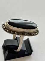 Silberring Onyx Markasiten 925