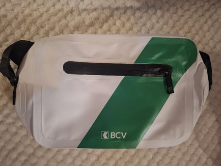 Sacoche banane BCV blanche et verte neuve imperméable