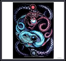 Fahne *Spiral®* - Dragon Yin Yang - Nr. J-2111