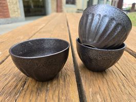 Keramik: Bloomingville Schalenset 3-tlg. braun/schwarz
