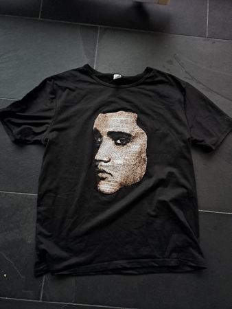 Schwarzes Elvis T-Shirt Gr. XL - neu