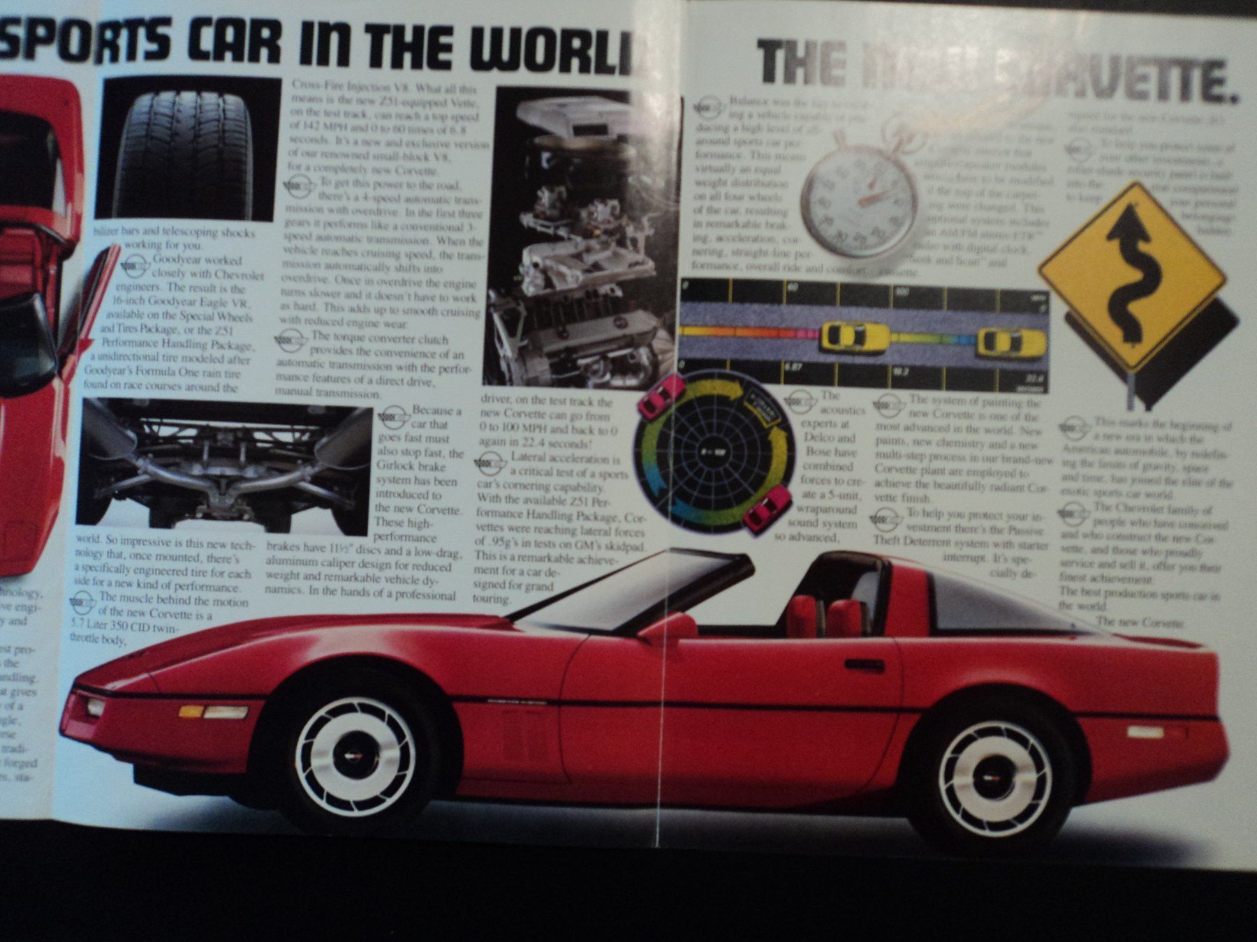 Chevrolet Documenti: Prospekt Chevrolet Corvette C4 ca. 1984 – Usato da Schwarzenburg venduto da modelCARama