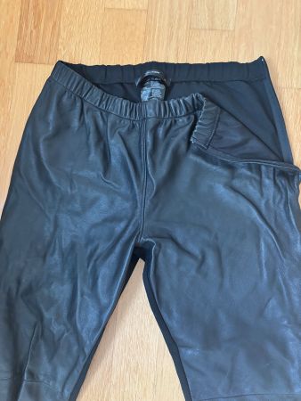 Damen-Leggings aus Echtleder – Hallhuber, Schwarz