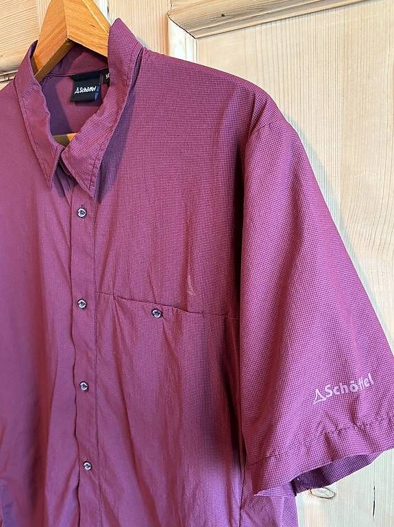 Schoeffel Camicie: Schöffel Funktions - Hemd kurzarm - bordeaux rot – Usato da Goldach venduto da Eme 1