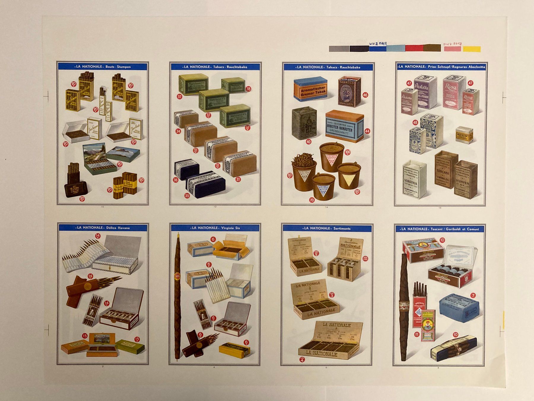 Poster & Bilder: Planche d'un catalogue "La Nazionale" – Gebraucht aus La Chaux-de-Fonds von alain_gus 1