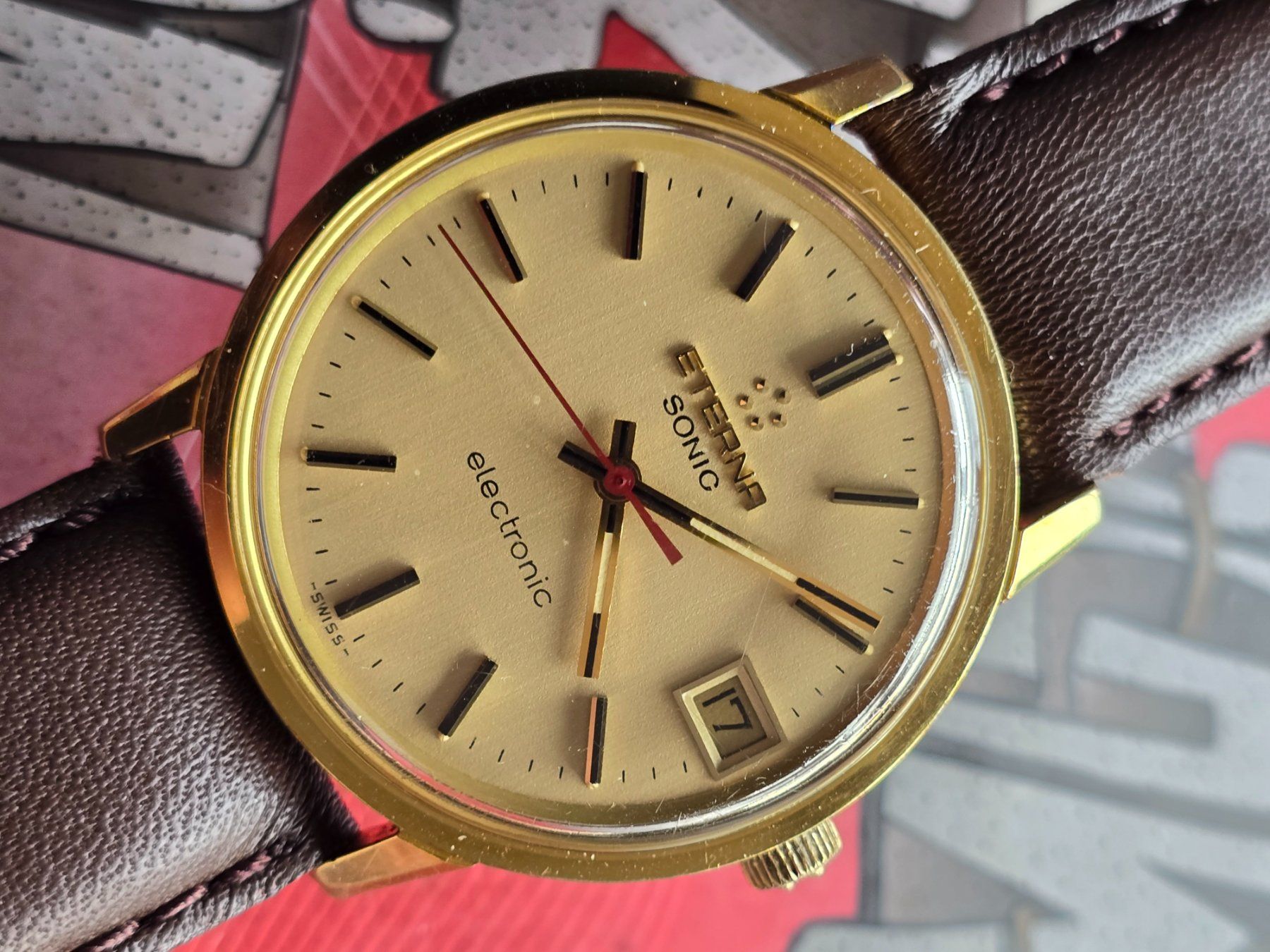 Eterna Orologi: 193 Eterna Sonic Electronic Date aus 1970 Traumhaft – Usato da Muri AG venduto da Corredor 9