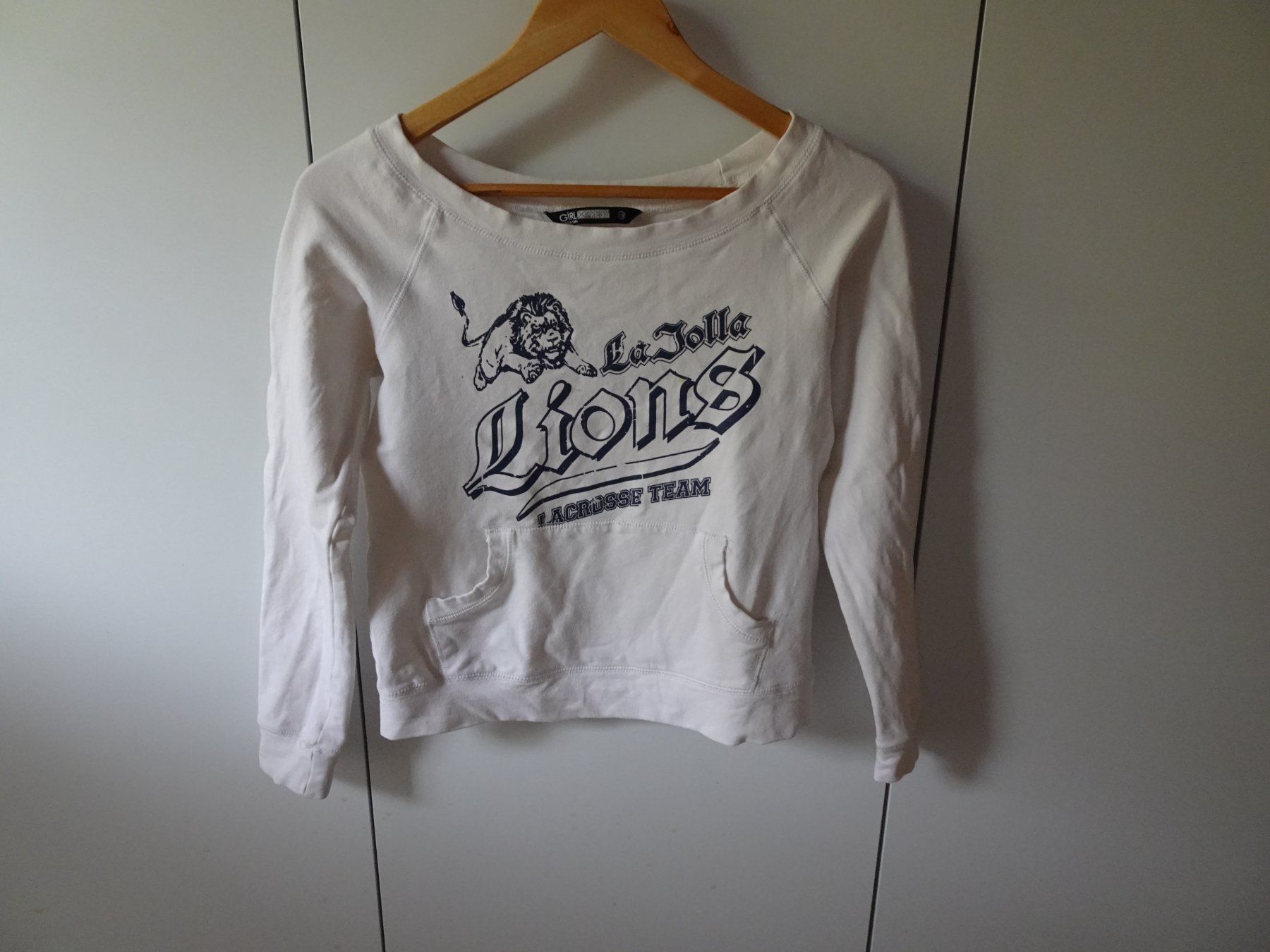 Maglioni & Felpe: Weiss-blauer Pulli von Girl Express Gr. XS - 260235 – Usato da Küssnacht am Rigi venduto da Good4Deckeli
