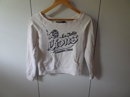 Weiss-blauer Pulli von Girl Express Gr. XS - 260235