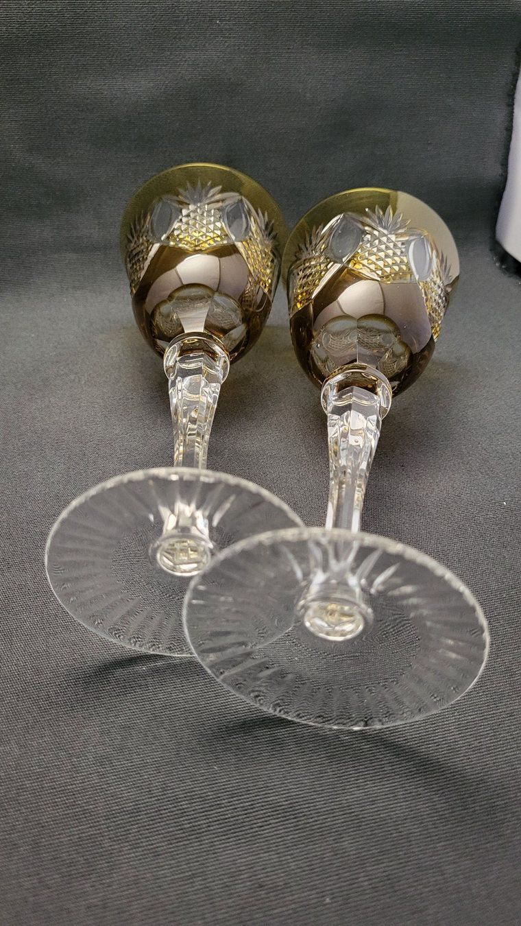 Gläser: 2 Wein-Gläser cognacfarbig – Gebraucht aus Basel von spinne02 4