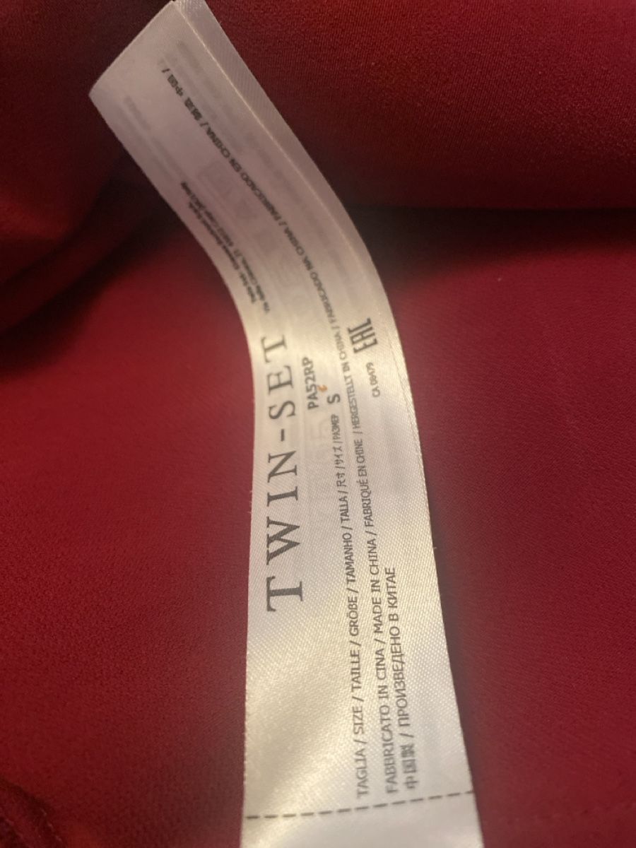 Twinset Vestiti: Twinset Kleid midi Gr. S, bordeauxrot, elegant – Usato da Baden venduto da swiss-alps 5