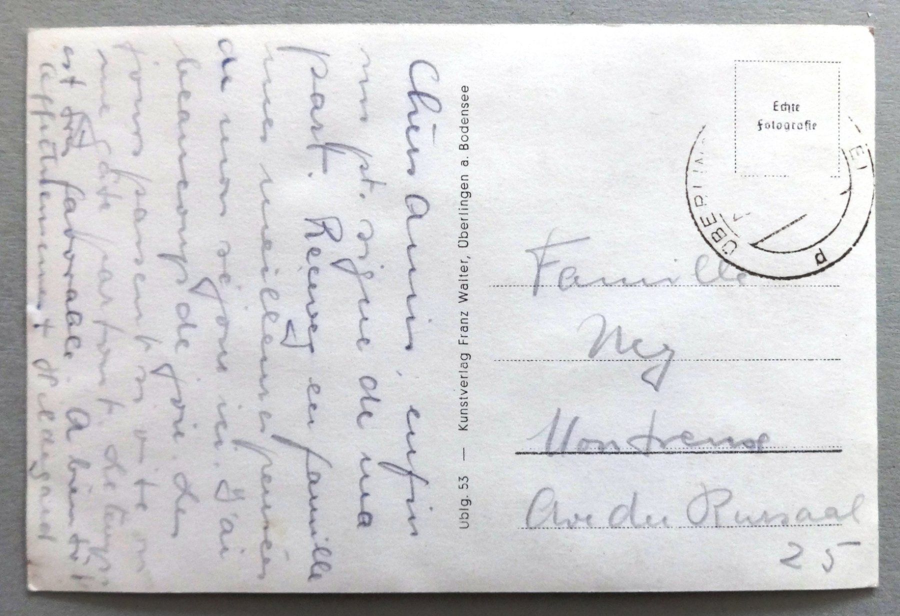 Cartes postales: Ueberlingen am Bodensee, Hofstatt – Défectueux à Fétigny par Billy2miny 1