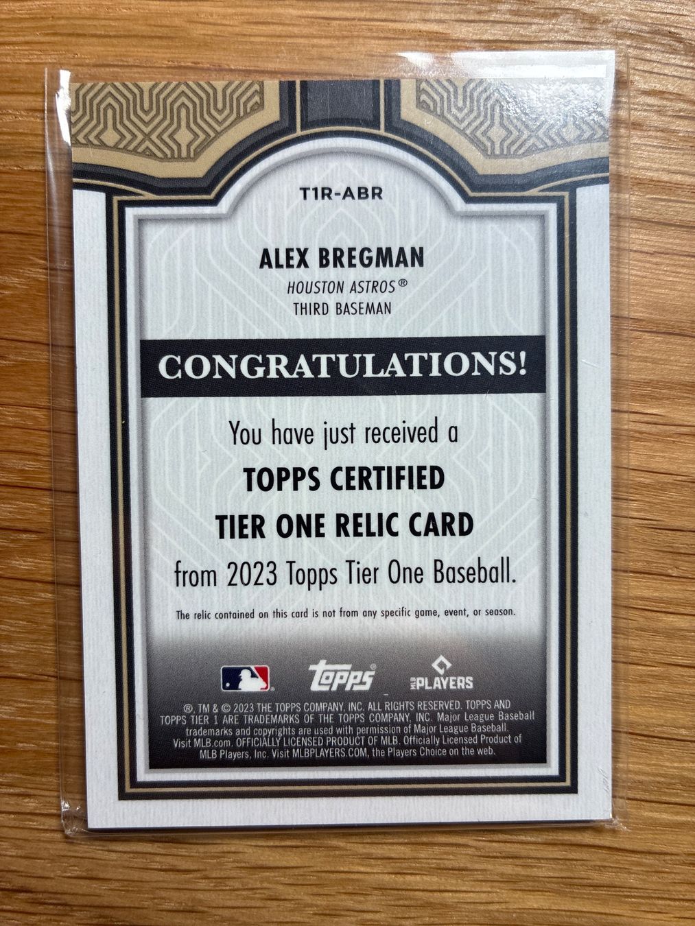 Topps Sammelbilder & Trading cards: Topps Tier One Alex Bregman Houston Astros Patch /400 – Gebraucht aus Wangenried von Garagara 1