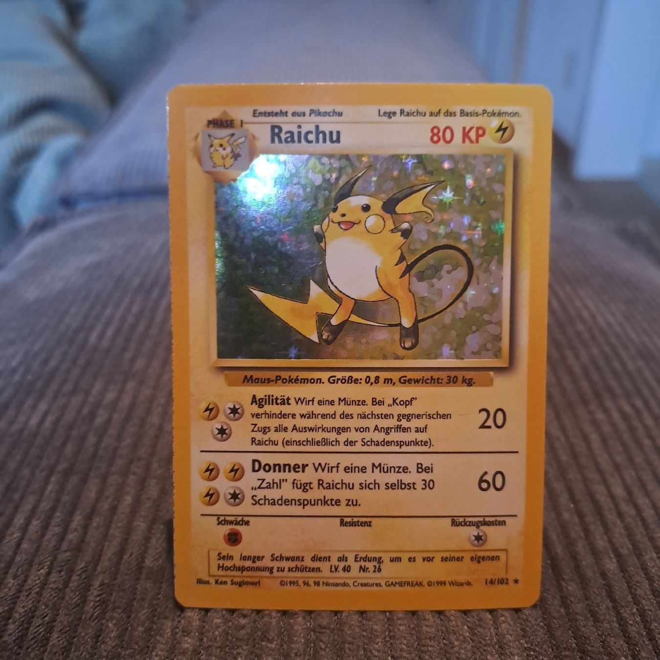Pokémon Sammelbilder & Trading cards: Raichu Holo, Base Set 14/102 – Neu (gemäss Beschreibung) aus Düdingen von Ruge91