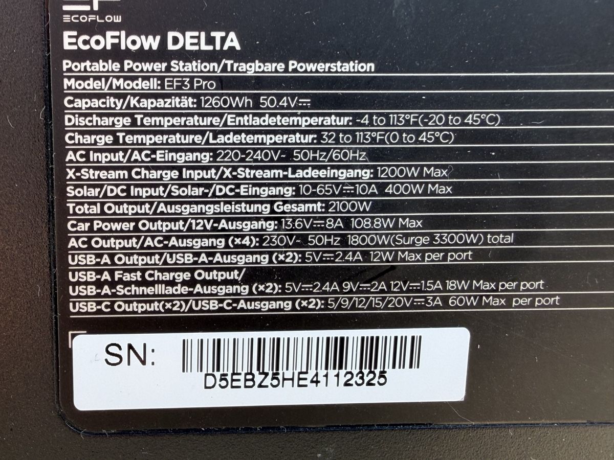 Ecoflow Dispositivi a energia solare: EcoFlow DELTA Tragbare Powerstation mit Solarpanel – Usato da Worben venduto da 19fredy65 1