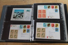Sammlung Schweizer Briefe/Briefmarken 71 Stück in 1 Ordner