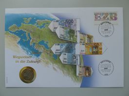 1998 Numisbrief: Euro - Wegweiser in die Zukunft mit Münze