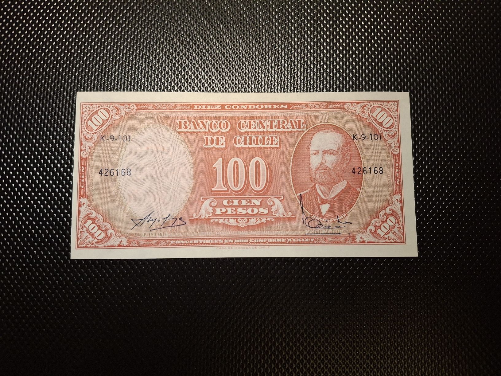 Banknoten: 100 Pesos Banknote Chile Banco Central de Chile. – Gebraucht aus Geroldswil von Antica01