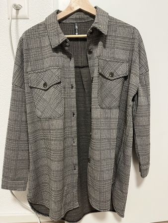 grau-braun karierte Übergangsjacke/Hemd XS neu