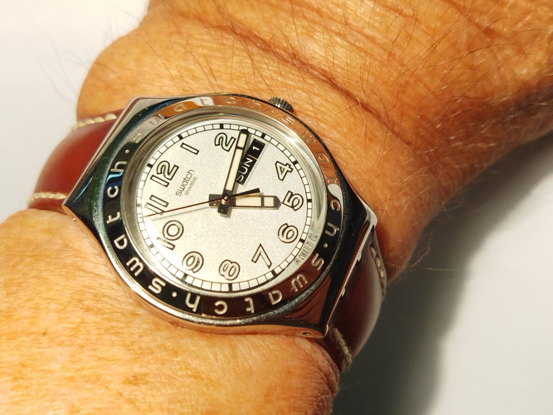 Swatch Orologi: SWATCH IRONY mit Lederarmband – Usato da Zug venduto da Robert0125