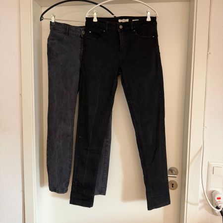 Damen Jeans schwarz Grösse 36 Used Look Calzedonia Fracomina