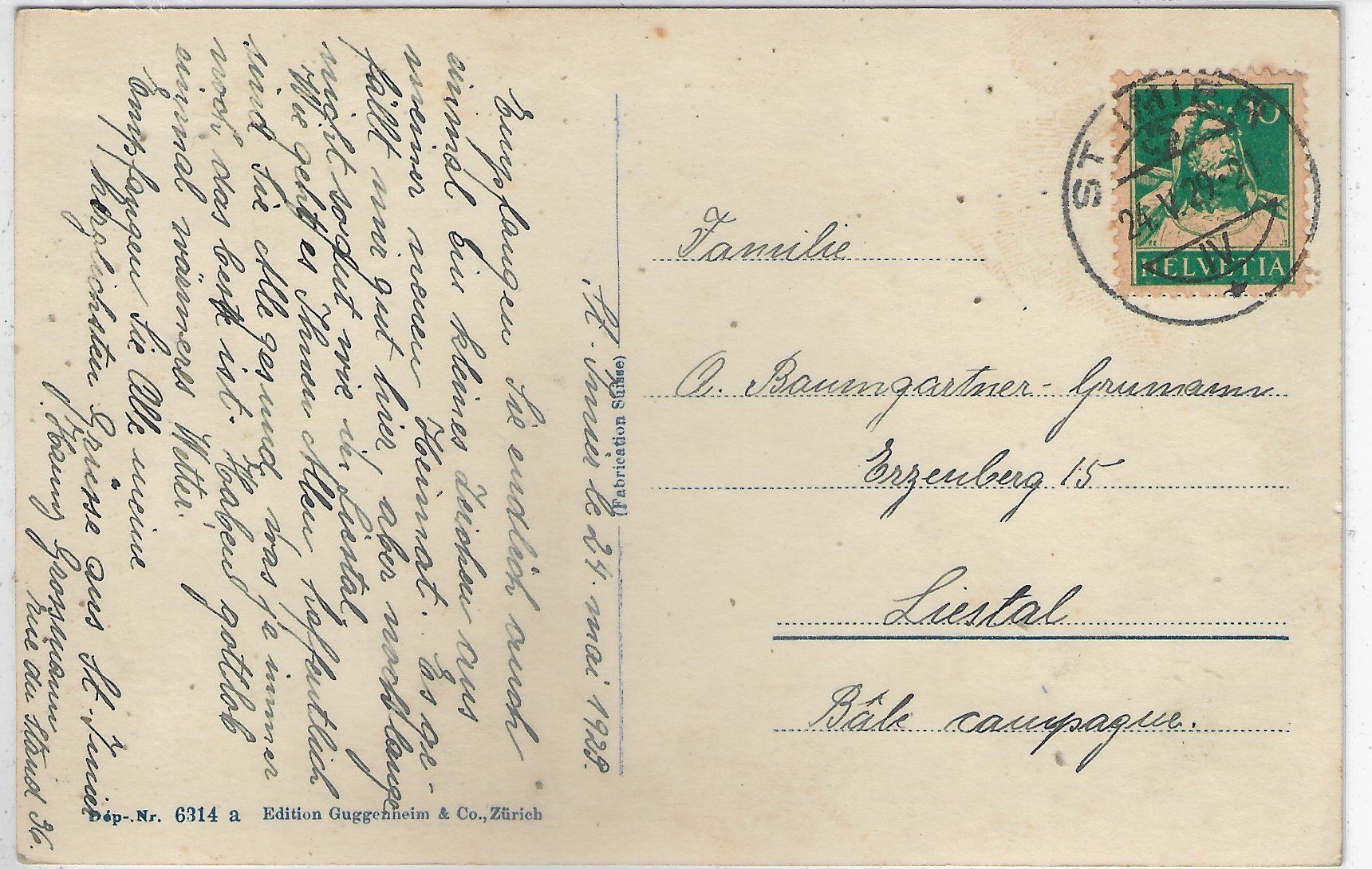 Cartoline postali: St. Imier - Vue generale – Usato da Ettingen venduto da Kartenplanet 1