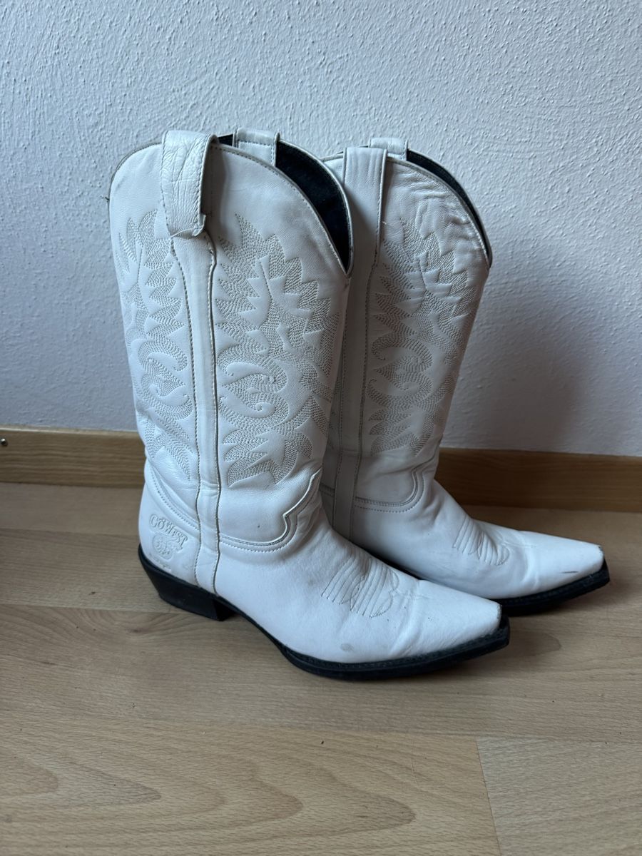 Scarpe da donna: Cowboy Stiefel weiss Gr 38/39 – Usato da Buochs venduto da nik_r7gm