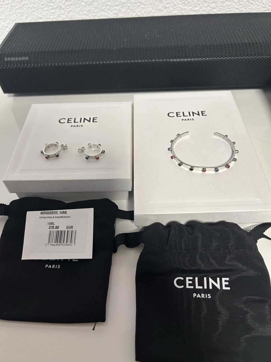 Celine Bracciali & Braccialetti: Celine Ohrringe & Armreif Set .Neu! – Nuovo e nell'imballaggio originale da Zürich venduto da Nutla
