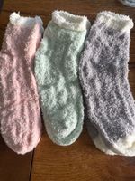 3x Kuschelsocken - flauschig weich-Wohlfühlen- Zeit für Dich