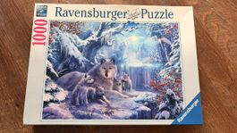 Ravensburger Puzzle "Winter Wölfe" 1000 Teile, komplett