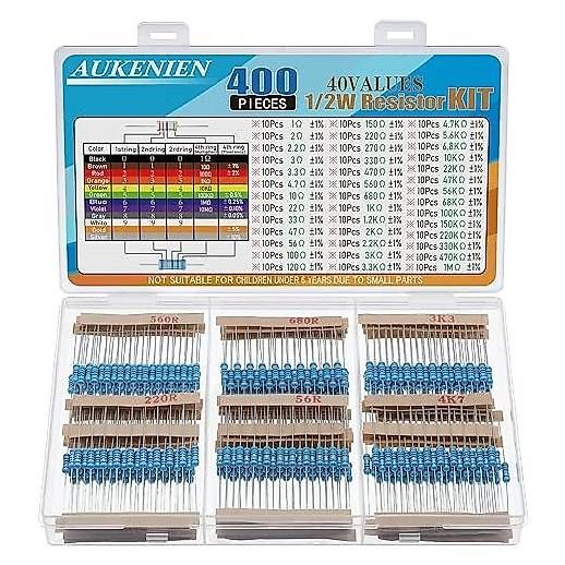 Widerstandsset 130 Werte – 1/4W, 1% Metallfolie, 2600 Stück, Für DIY & Elektronik-Experimente