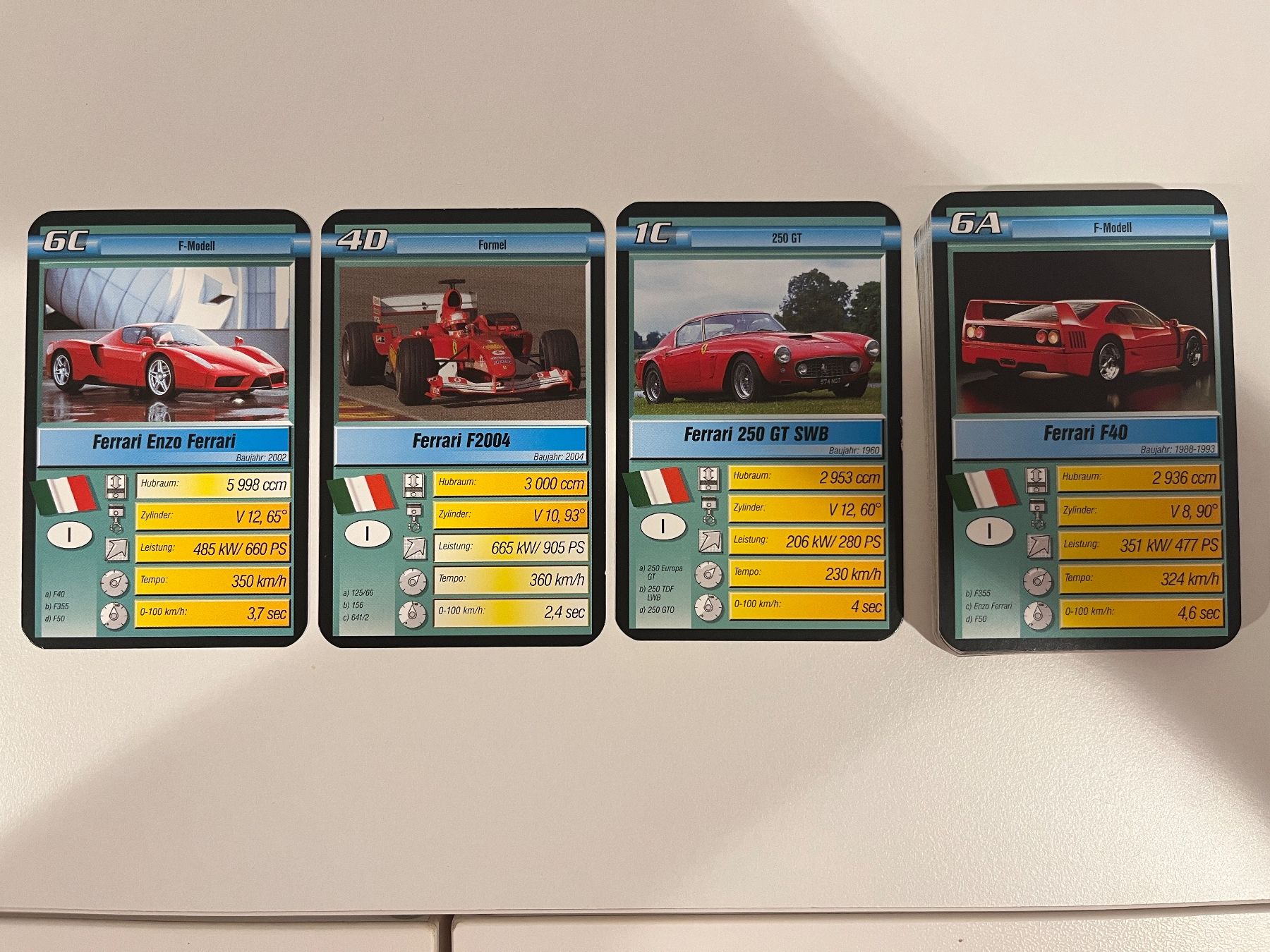 Ravensburger Spiele: Super trumpf Die Legenden Quartett Ferrari – Gebraucht aus Ernetschwil von Thies.Ray 1