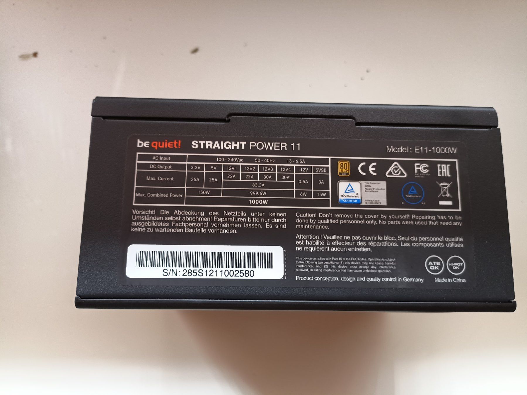 beQuiet! Custodie: BeQuiet! Straight Power 11 1000W – Usato da Säriswil venduto da silberstift 2